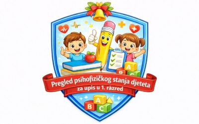 Raspored utvrđivanja psihofizičkog stanja djece dorasle za upis u 1. razred u školskoj godini 2026./2027.